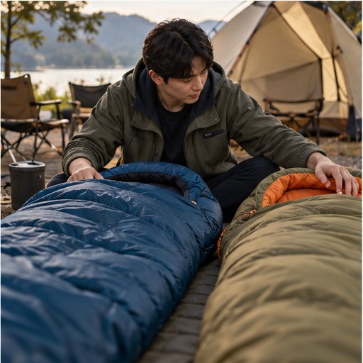 침낭 고르기, 계절·충전재·수납 크기 비교 2 침낭 선택과 확인을 위한 실사 이미지 2