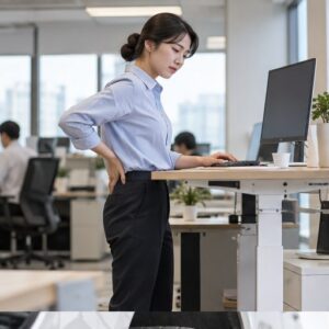 스탠딩책상 선택과 확인을 위한 실사 이미지 1