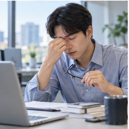 눈 통증 원인 선택과 확인을 위한 실사 이미지 1