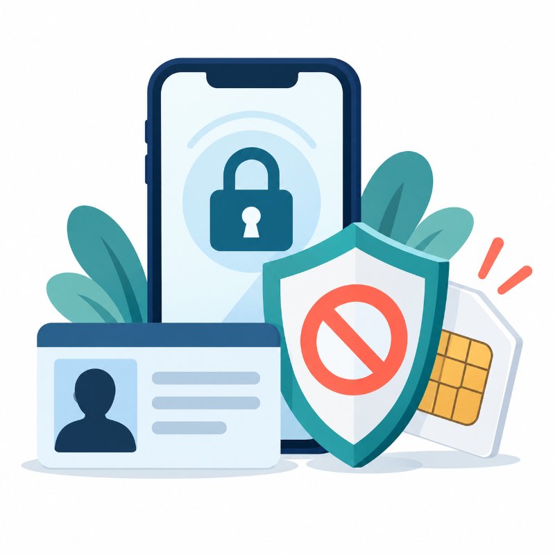 Msafer 명의도용방지서비스 가입제한 안내 일러스트