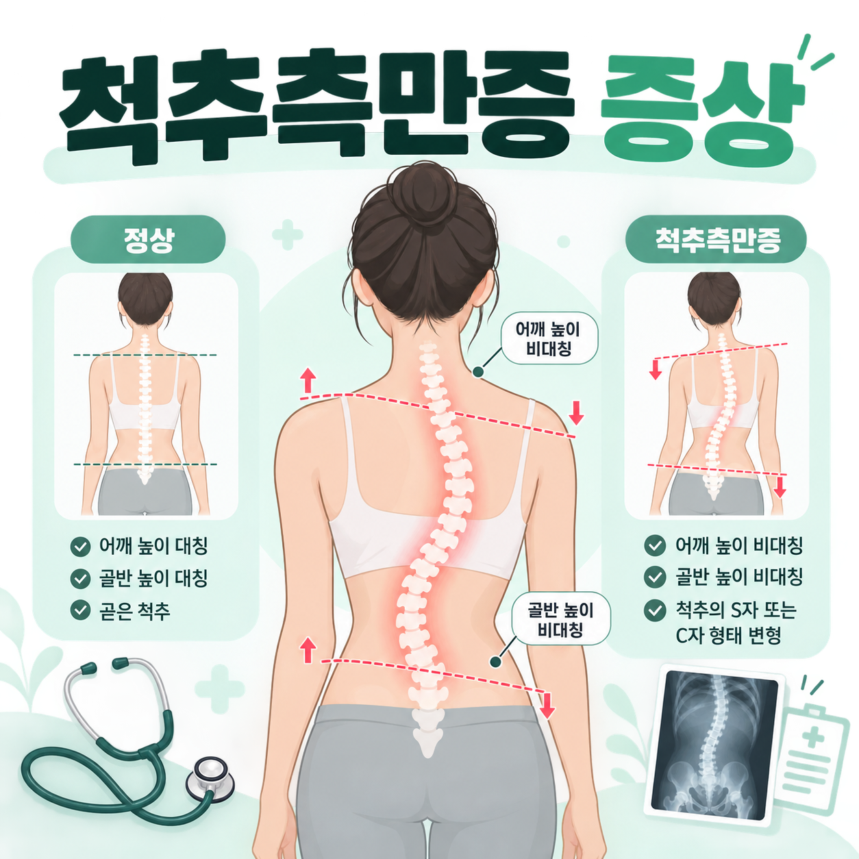 척추측만증 증상 안내 썸네일