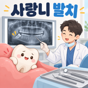 사랑니 발치 안내 일러스트