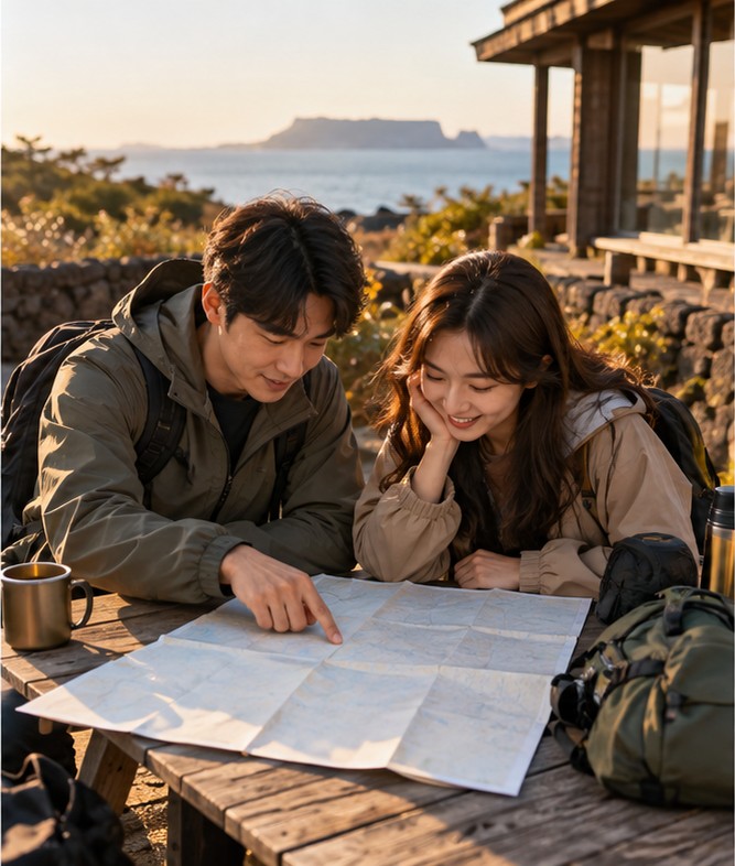 제주도 3박 4일 코스 가을 여행, 이동거리 줄이는 권역별 일정 2 제주도 3박 4일 코스 가을 준비 과정 실사 이미지