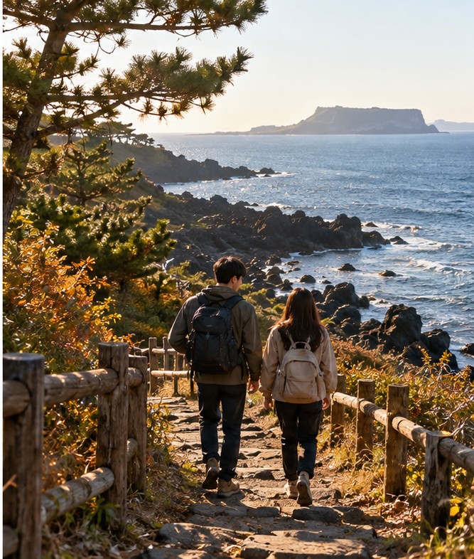 제주도 3박 4일 코스 가을 여행, 이동거리 줄이는 권역별 일정 3 제주도 3박 4일 코스 가을 확인 장면 실사 이미지