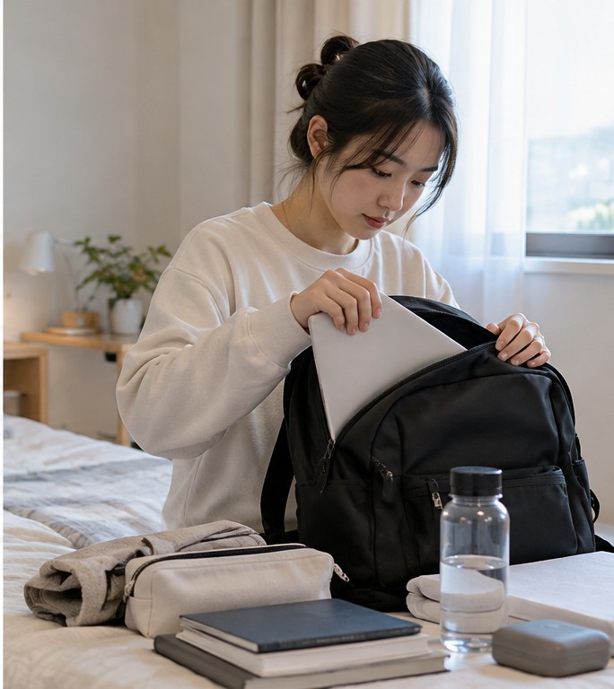 수능 D-day 확인 장면 실사 이미지