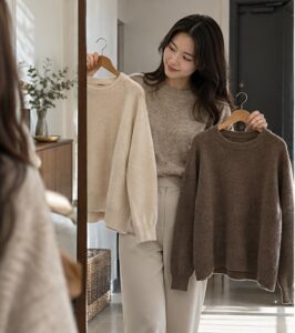 가을 니트 코디 여성 체형별보다 먼저 볼 소재·세탁 기준 12 가을 니트 코디 여성 현장 실사 이미지