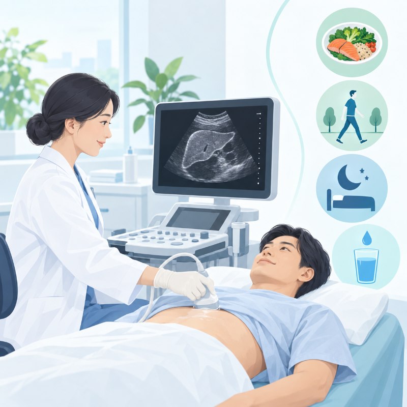 지방간 증상 안내 일러스트