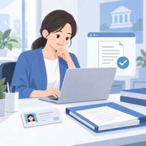 요양보호사 자격증 재발급 안내 일러스트
