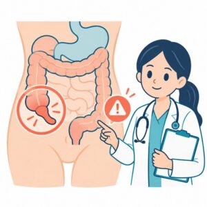 맹장염 초기증상 안내 일러스트