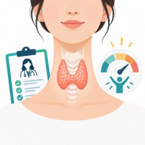 갑상선 기능 저하증 증상 안내 일러스트