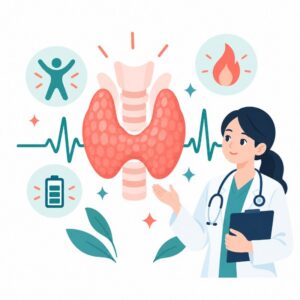 갑상선 기능 항진증 증상 안내 일러스트