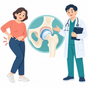 고관절 통증 원인 안내 일러스트