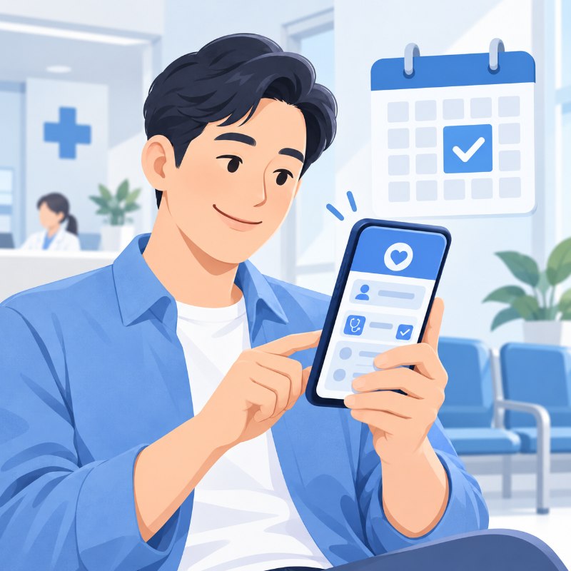 건강검진 대상자 안내 일러스트