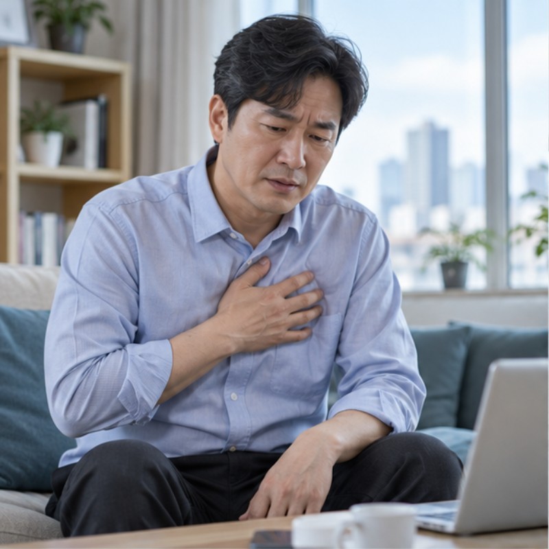 협심증 초기증상 증상 상황 이미지