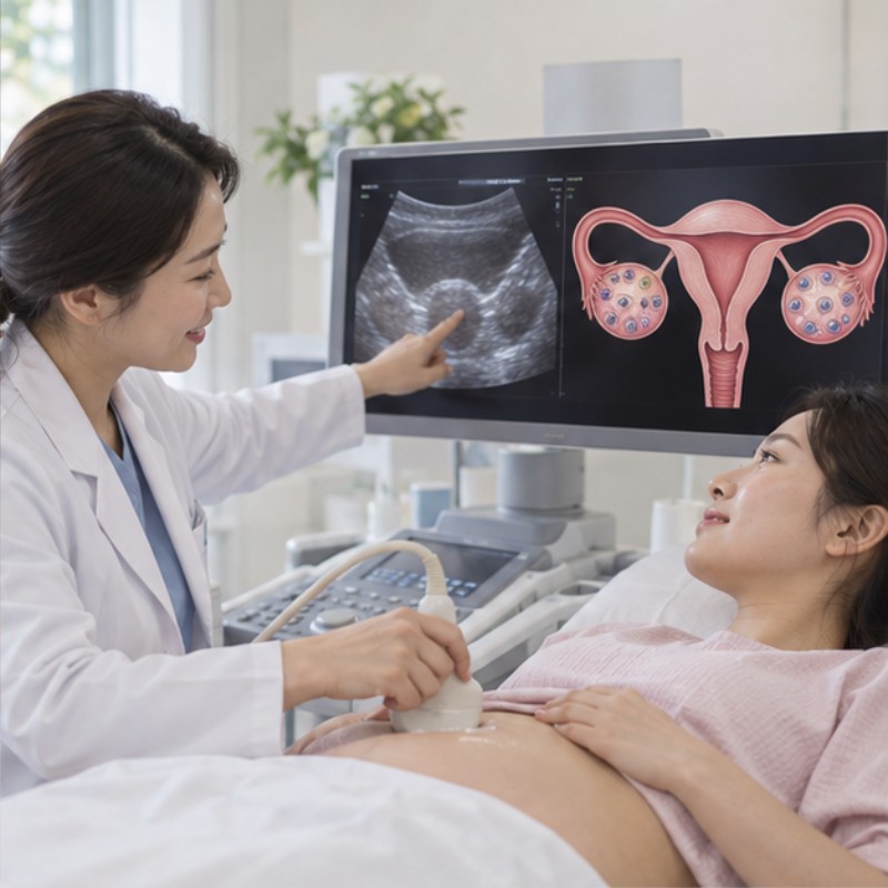 다낭성난소증후군 증상: 생리불순·다모증과 검사·치료 3 다낭성난소증후군 증상 진단 검사 이미지