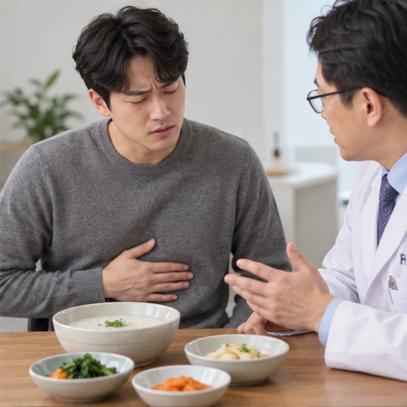 위염 증상 관련 실제 상황 이미지