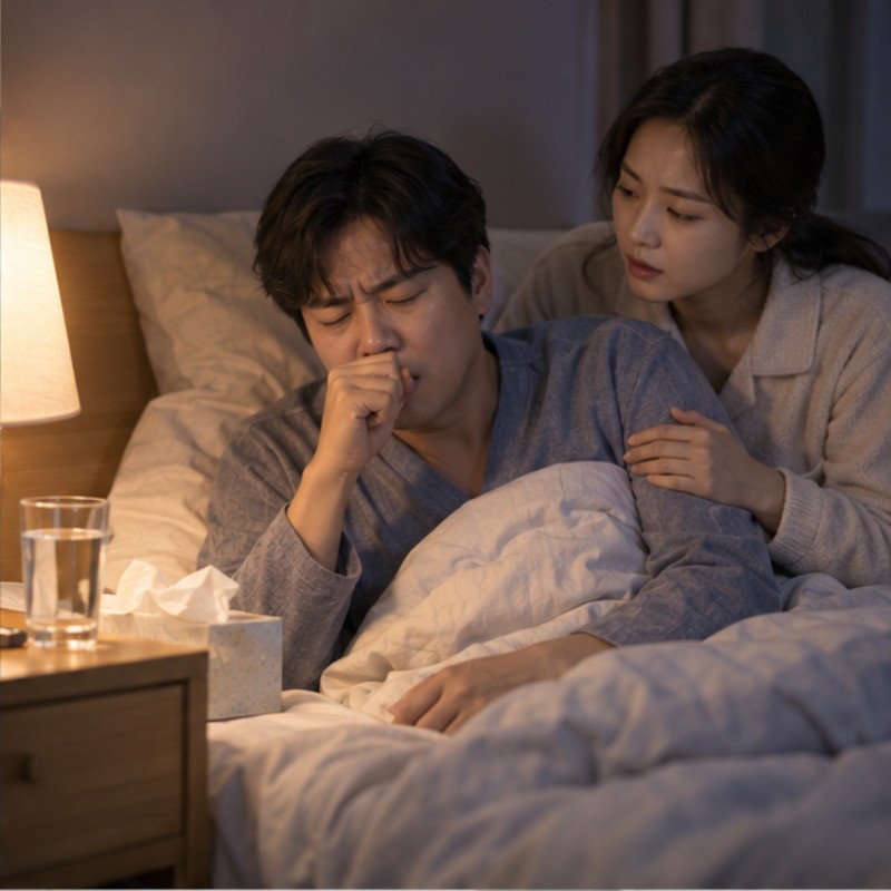 기침 멈추는법: 마른기침과 밤기침 대처, 병원에 갈 신호 2 기침 멈추는법 관련 실제 상황 이미지