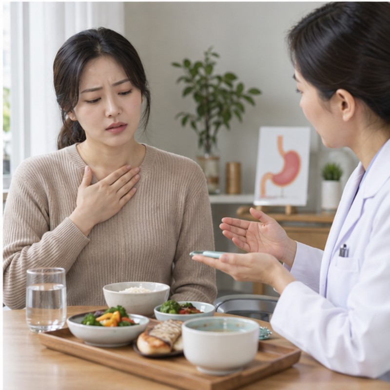 역류성 식도염 증상: 원인과 치료, 식사 관리 기준 정리 2 역류성 식도염 증상 관련 실제 상황 이미지
