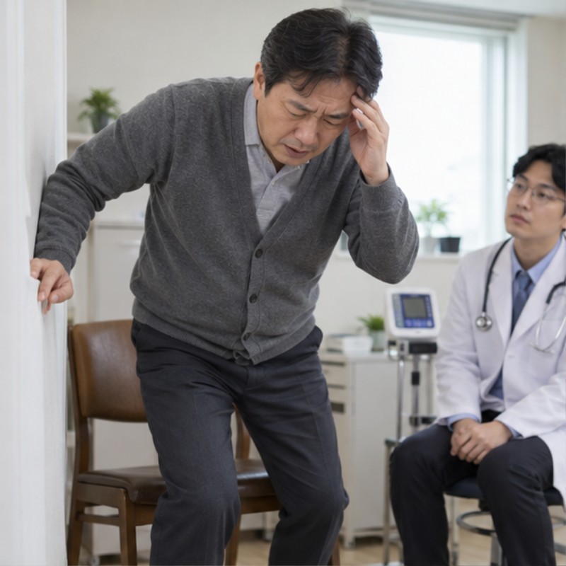 기립성 저혈압 증상: 일어설 때 어지럼 원인과 검사·치료 2 기립성 저혈압 증상 주제별 실제 상황 이미지