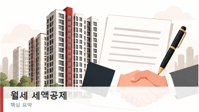 월세 세액공제 요건과 공제율 요약