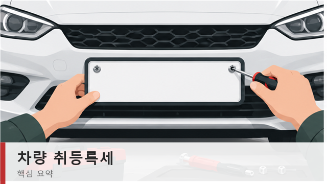 차량 취등록세 계산과 납부, 세율표로 한눈에 확인 1 차량 취등록세 계산 공식과 과세표준