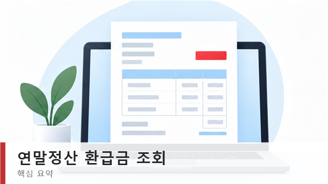 연말정산 환급금 조회 방법과 메뉴 위치