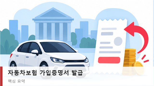 자동차보험 가입증명서 발급, 보험사별 신청 방법 1 자동차보험 가입증명서 발급 신청 화면