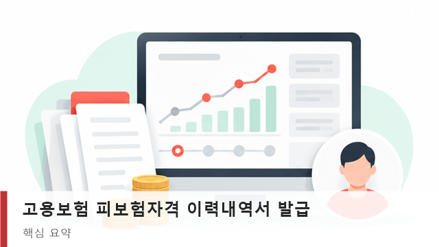 고용보험 피보험자격 이력내역서 발급 토탈서비스 이용 방법