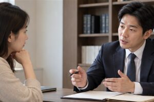 경찰조사 변호사 비용 관련 상담과 업무 범위를 확인하는 장면