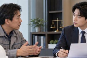공사대금 지급명령 관련 상담과 업무 범위를 확인하는 장면