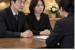 장례식장 비용 관련 상담과 선택 기준을 확인하는 장면
