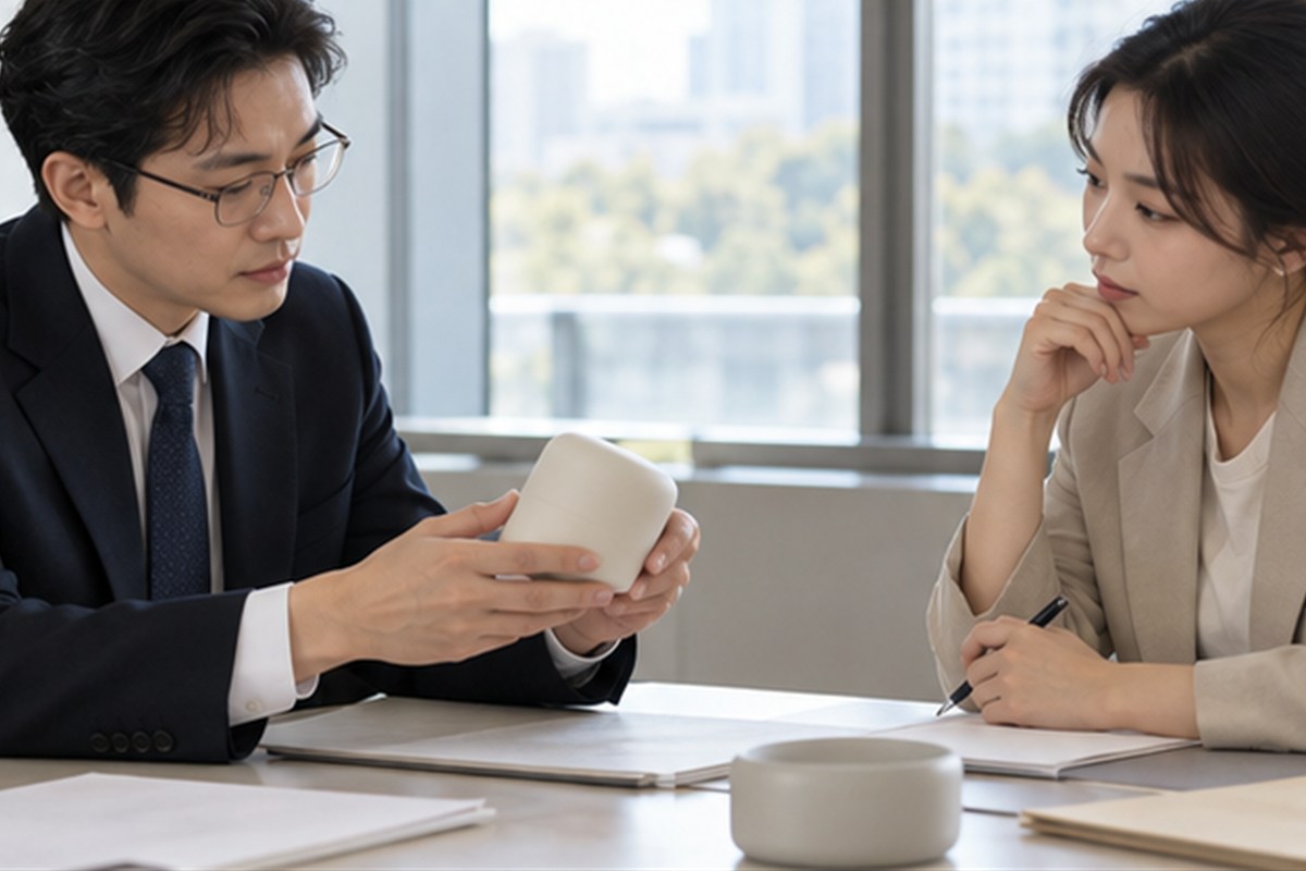 디자인 출원 비용 결정 전 조건을 비교하는 장면