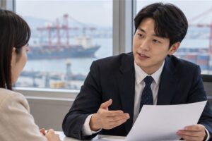 관세사 수수료 관련 상담과 업무 범위를 확인하는 장면