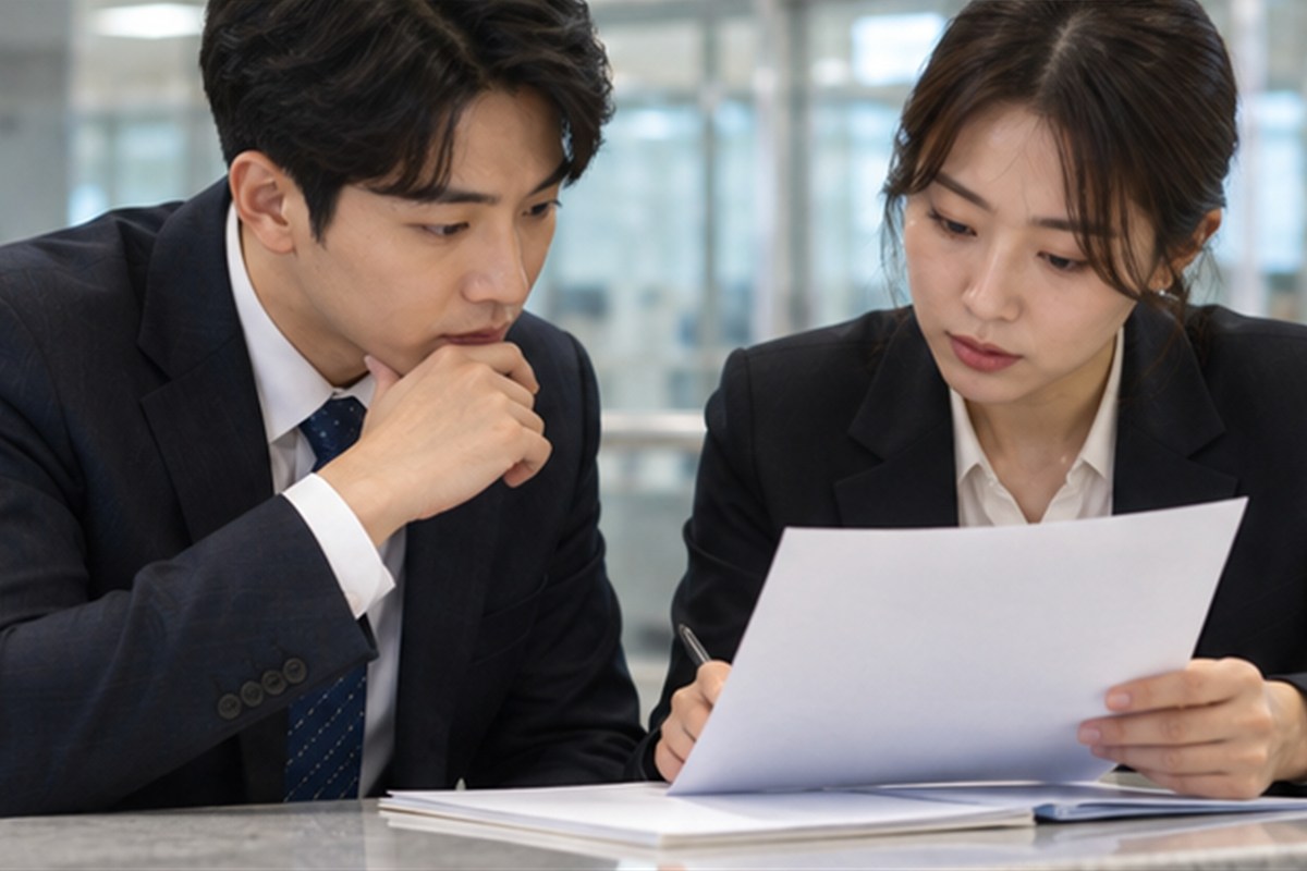 관세사 수수료 결정 전 조건을 비교하는 장면