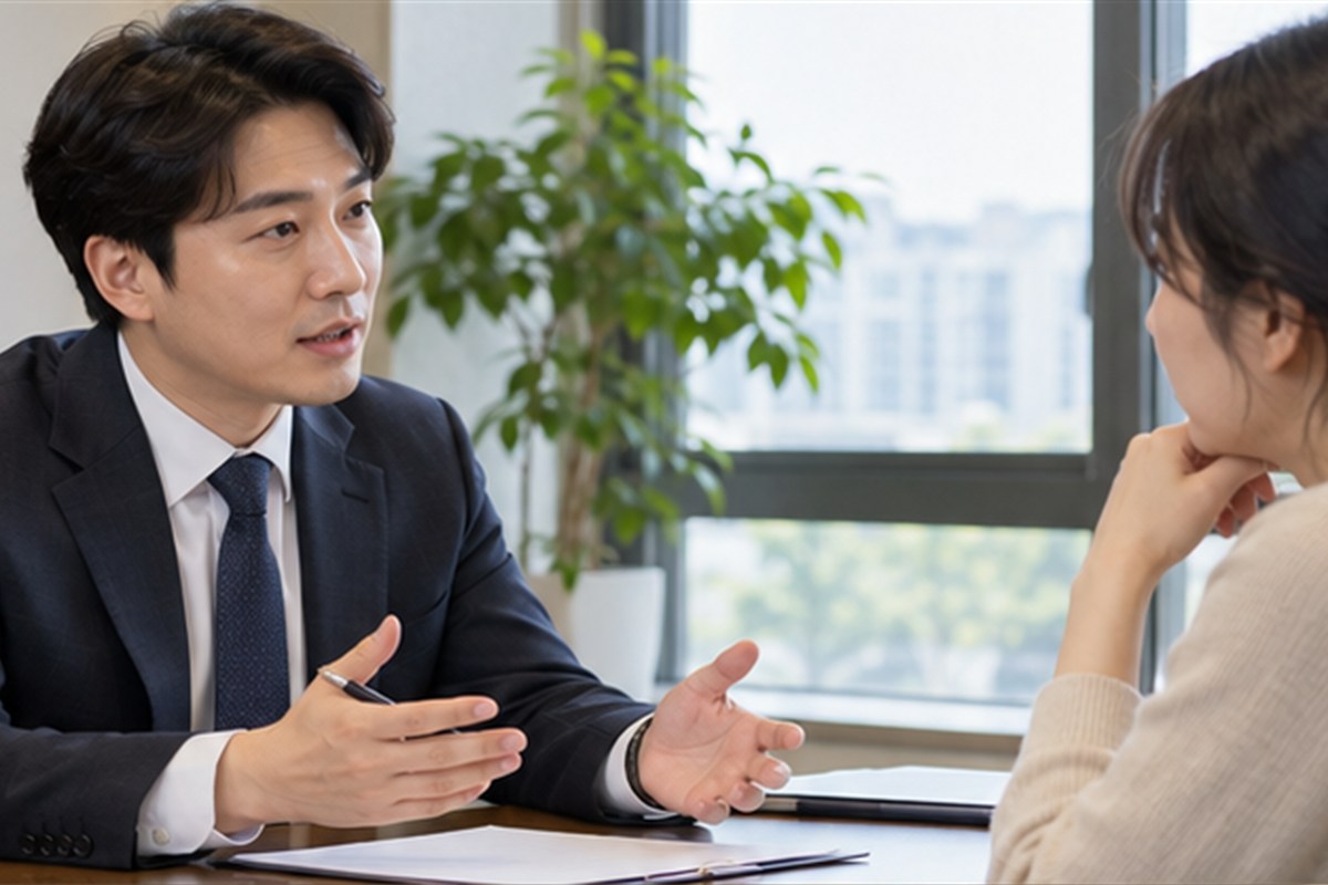 보증금반환소송 변호사 비용 관련 상담과 업무 범위를 확인하는 장면