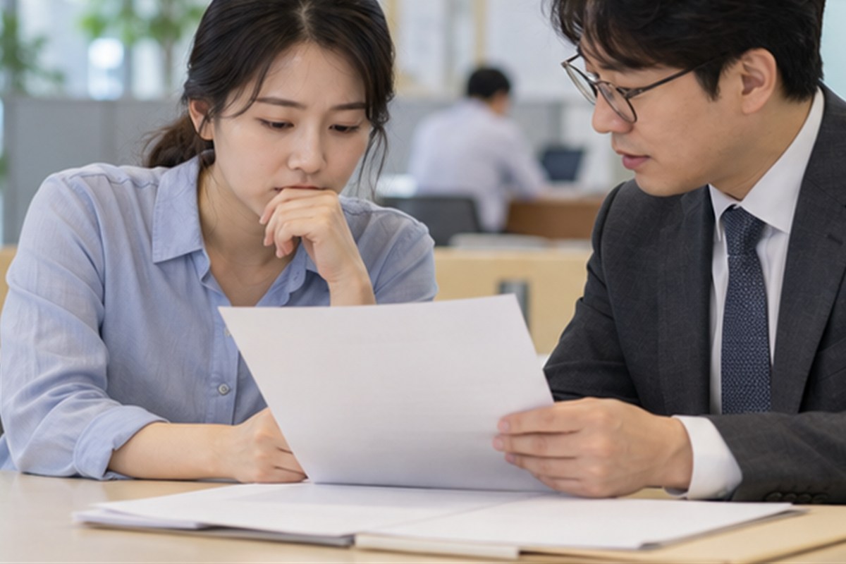보증금반환소송 변호사 비용 결정 전 조건을 비교하는 장면