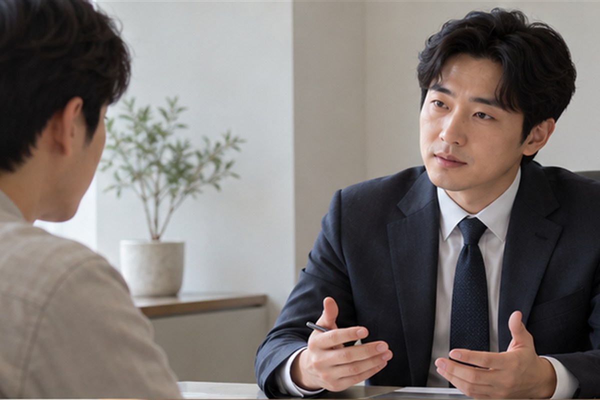 합의서 작성 변호사 비용 관련 상담과 업무 범위를 확인하는 장면