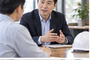 기계설비공사업 등록기준 관련 상담과 선택 기준을 확인하는 장면