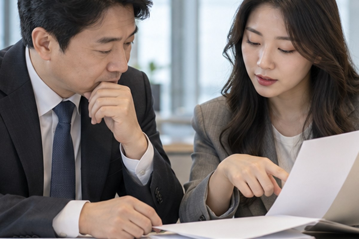 급여아웃소싱 비용 결정 전 조건을 비교하는 장면