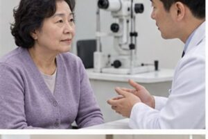 당뇨망막병증 주사 비용 관련 상담과 선택 기준을 확인하는 장면