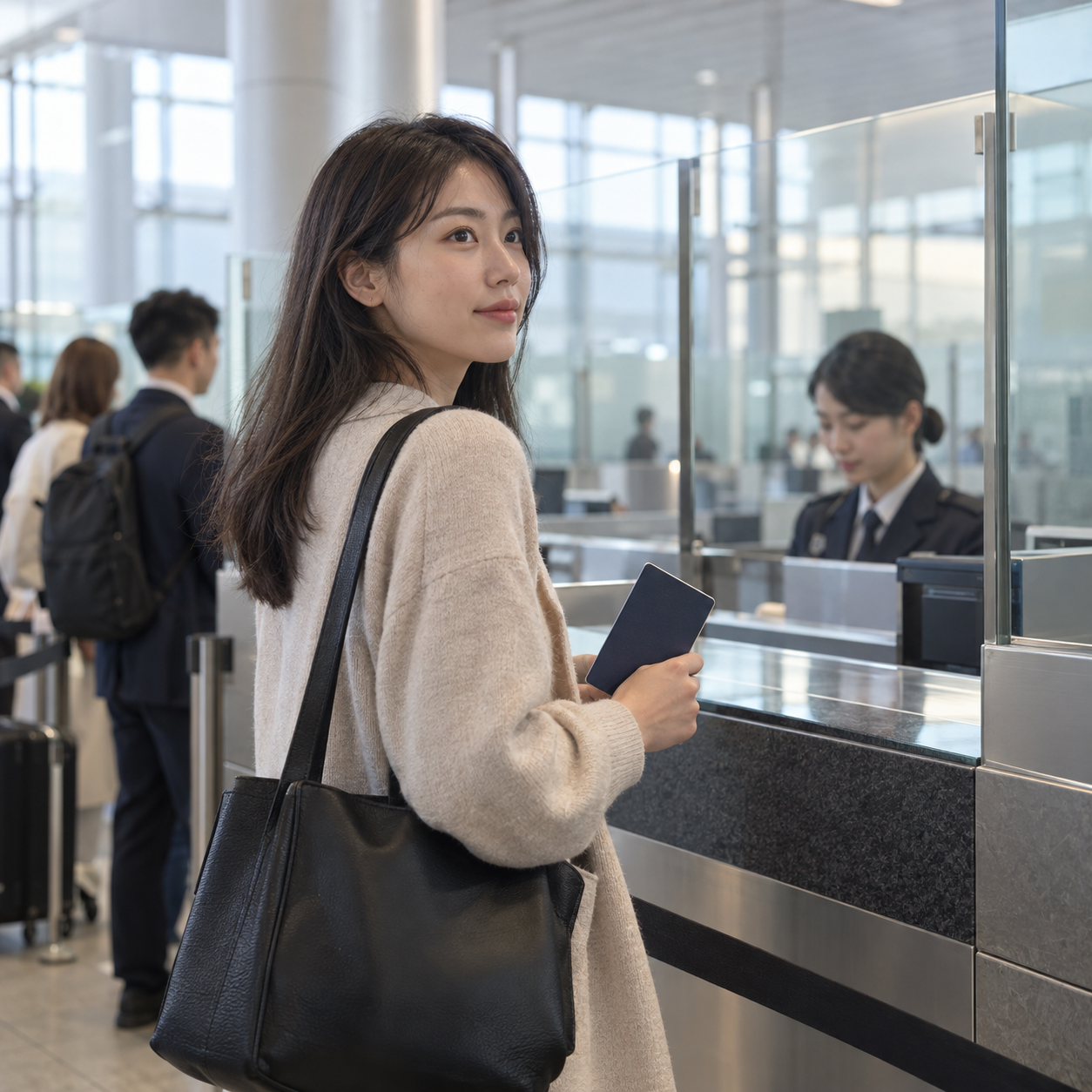 일본 무비자 여행, 체류기간과 입국심사 주의사항 2 공항 입국심사 대기 중인 여행자
