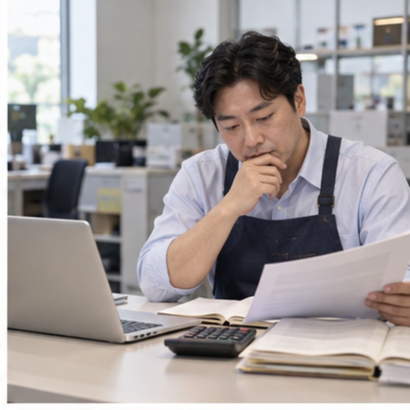 사업자 업종코드 조회 관련 실제 상황 이미지