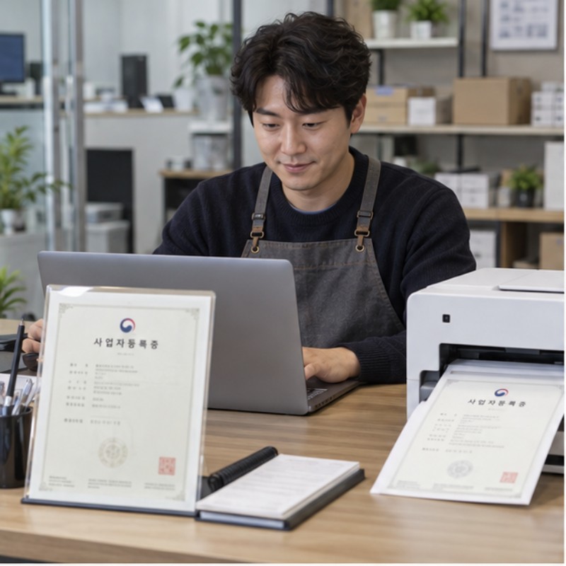 사업자등록증 재발급 관련 실제 상황 이미지