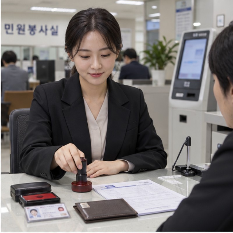 법인 인감증명서 발급 방법 관련 실제 상황 이미지