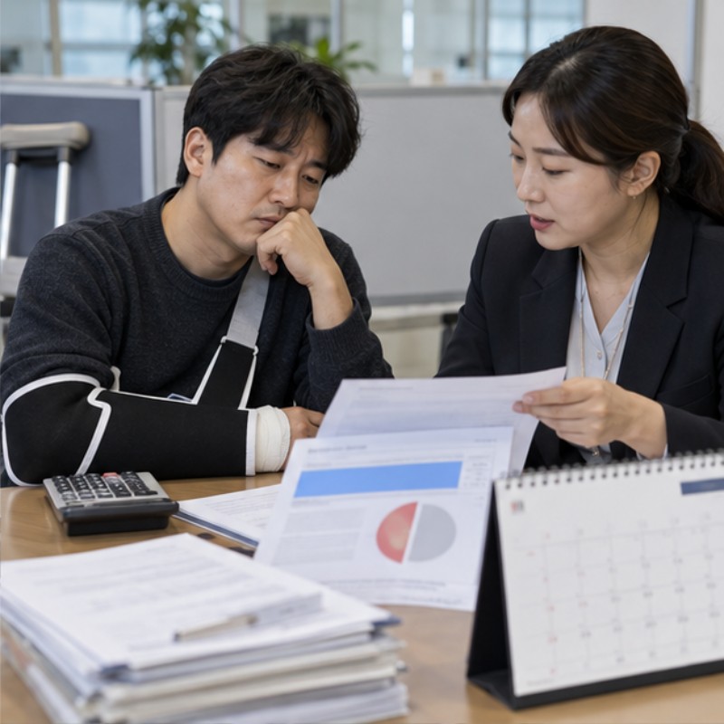 산재보험 휴업급여 신청 방법 관련 실제 상황 이미지