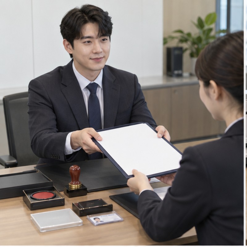 법인인감카드 재발급 실제 이용 상황 이미지