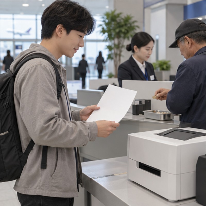 출입국사실증명서 발급 실제 이용 상황 이미지