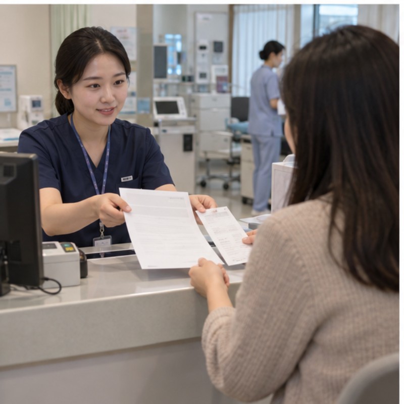 진료비 세부내역서 발급 관련 실제 상황 이미지