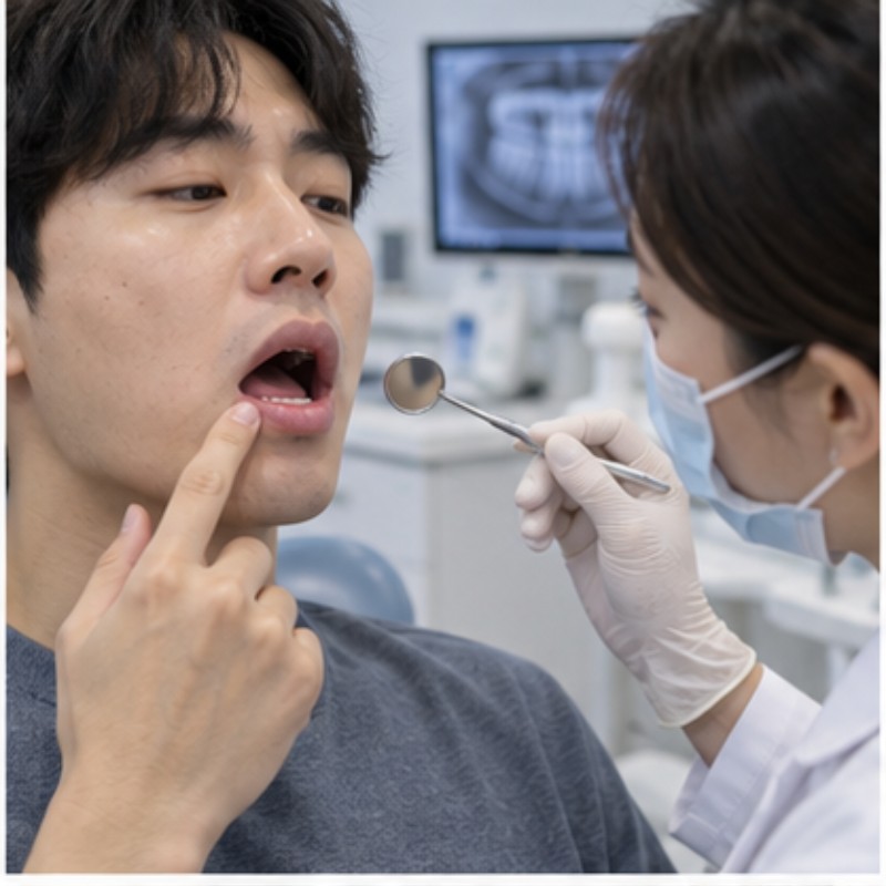 구내염 원인과 치료 관련 실제 상황 이미지
