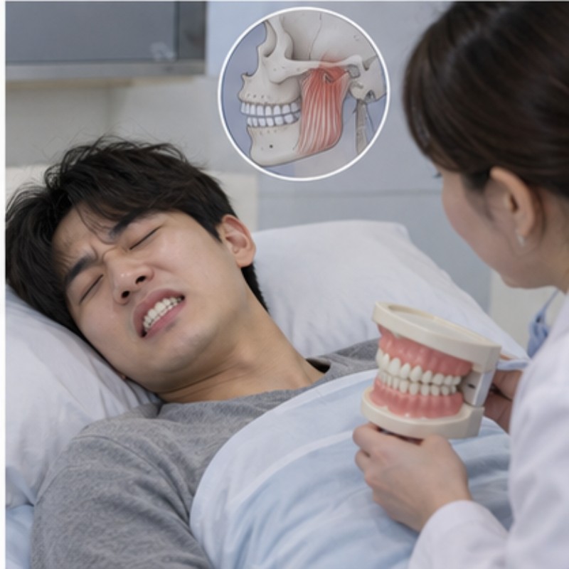 이갈이 원인과 치료방법 관련 실제 상황 이미지